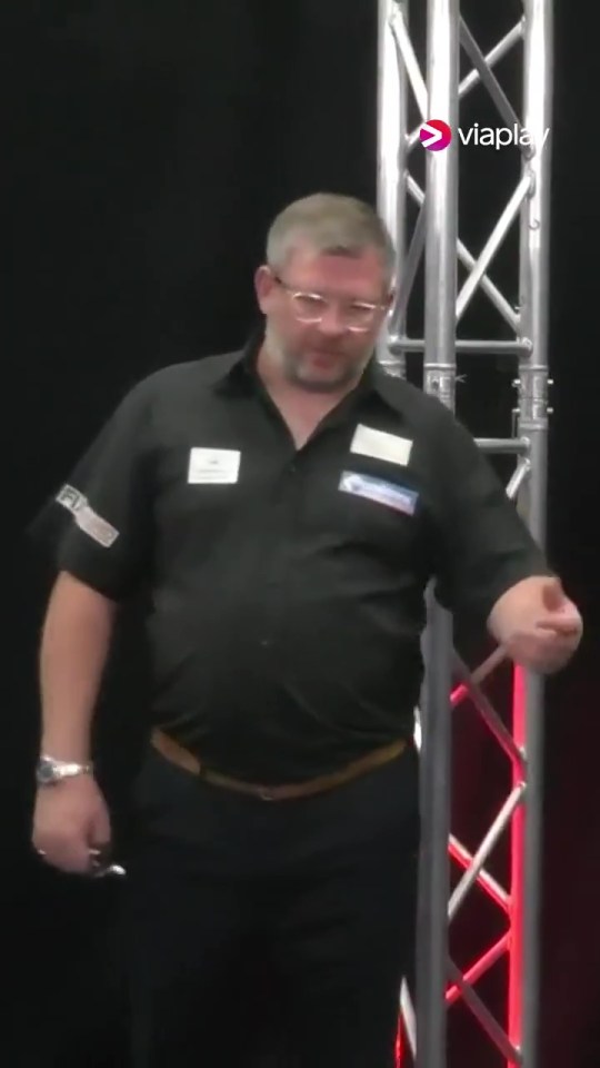 James Wade at a darts event.