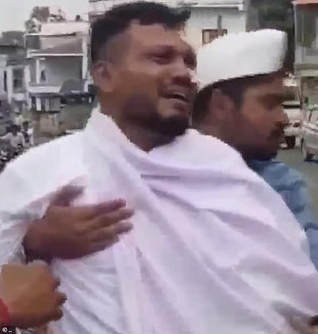 Vishwash was later seen crying in anguish, and had to be carried away