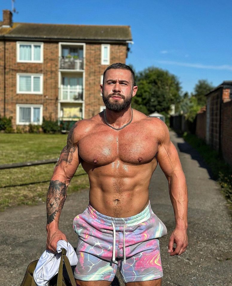 James Khan, Love Island series two star, showing off his physique.