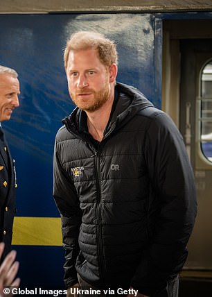 Prince Harry arrives on central railway station in Kyiv region, Ukraine