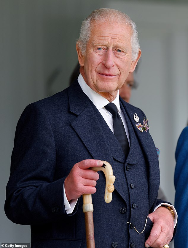 Charles (pictured earlier this month in Scotland) had not seen his youngest son in person for 19 months before this week