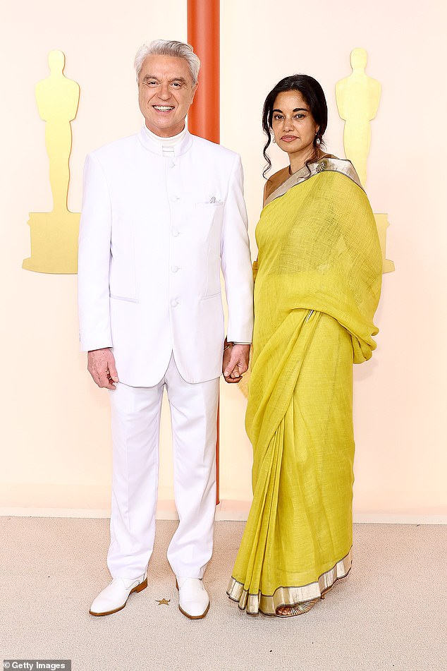 Byrne recently revealed he is engaged to Mala Gaonkar, after nearly a decade of dating (pictured together at the Academy Awards in 2023)