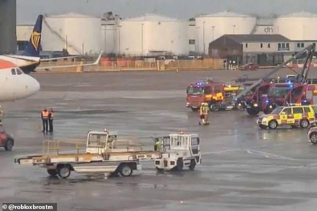 EasyJet said in a statement that emergency services attended as a 'routine measure'