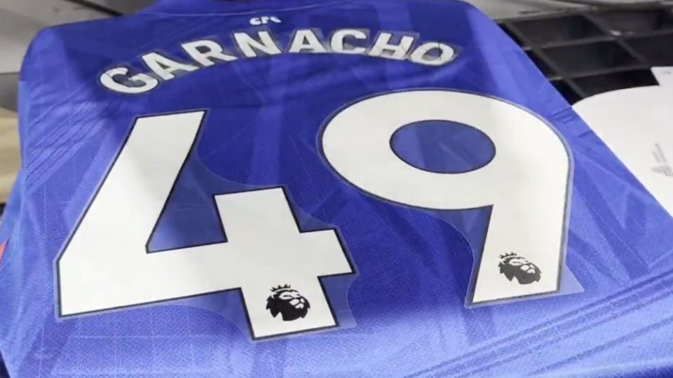 Garnacho #49 soccer jersey.