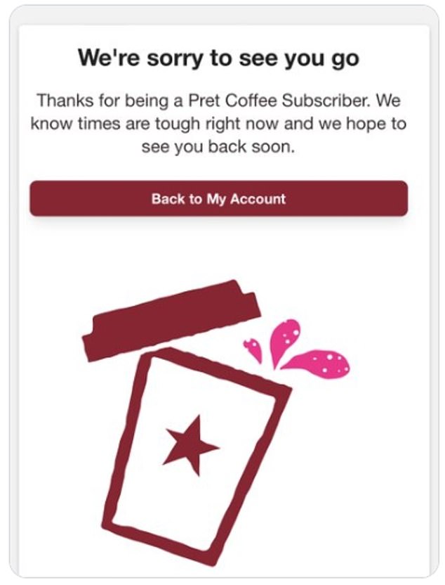 The wildly popular membership used to give customers five barista-made drinks a day for £30 a month - but it has now been scrapped