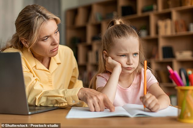 Tiger parents adopt an authoritarian approach to raising their offspring and, driven by success, they are extremely demanding (stock photo)