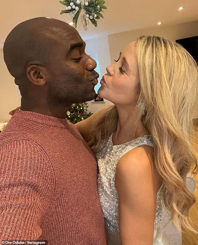 Ore and Portia, who share two young children Roman, seven, and Genie, four, wed in 2015 - five years after they met at Loughborough university in 2010