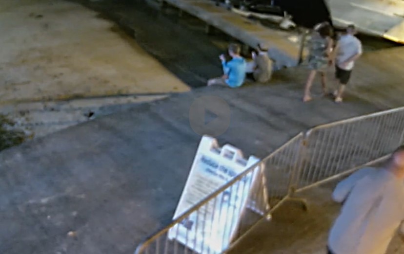 CCTV footage of Sarm Heslop's last sighting.