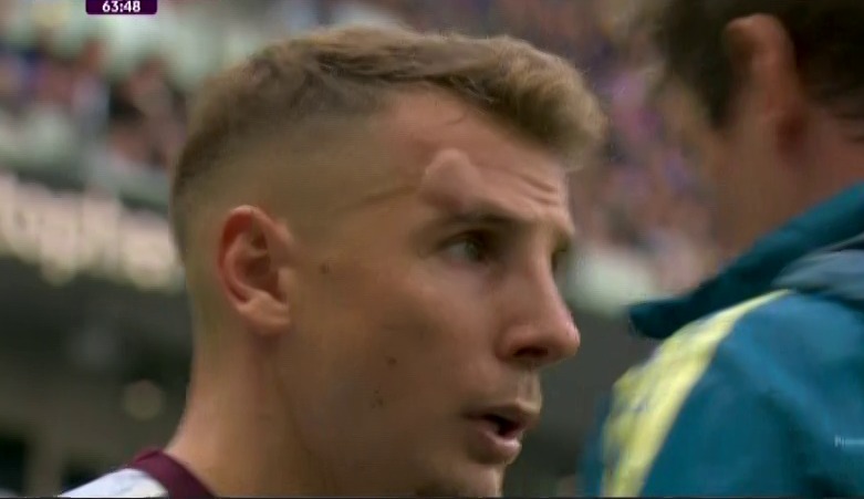 Quadrant view of four soccer game clips from different satellite receivers.