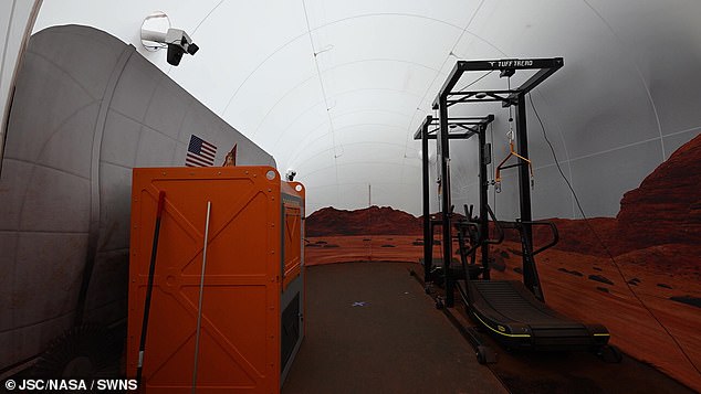 This will be the second of three planned Crew Health and Performance Exploration Analog (Chapea) missions, gathering information for sending crews to Mars itself. Pictured: The habitat