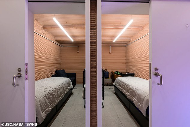 Nasa hopes the research will provide data on how such an undertaking would affect an astronaut's physical health, mind and performance. Pictured: The habitat