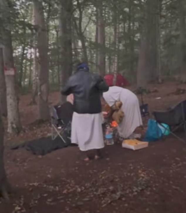 During a live video the group could be seen trying on gifts, including jackets, given to them
