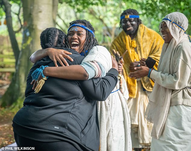 The group were visited by a woman from London who streamed her visit on TikTok