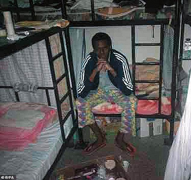 Karl Williams (pictured in Dubai Central Prison) described inmates being stabbed to death as guards watched and told how he had his testicles electrocuted during an interrogation
