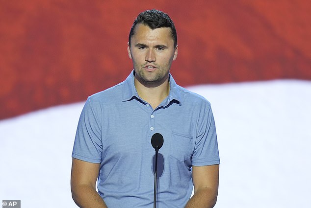Kirk was assassinated on Wednesday when he was fatally shot in the neck while speaking to students at Utah Valley University; seen in 2024 in Milwaukee