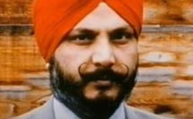 Store owner Baldev Hoondle (pictured) was shot during a robbery at a shop in Hackney, east London, on July 22 1990