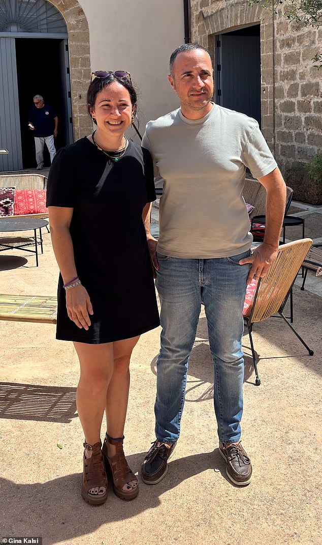 Francesca Tonnino, from Tonnino winery based in Alcamo, western Sicily, is pictured with her brother Antonino