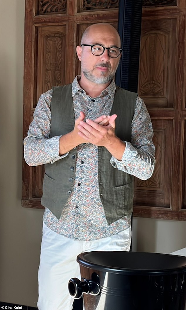 Wine educator and expert Filippo Bartolotta said that his friends would be 'worried' if they saw him drink or serve a glass of wine with no food on the table