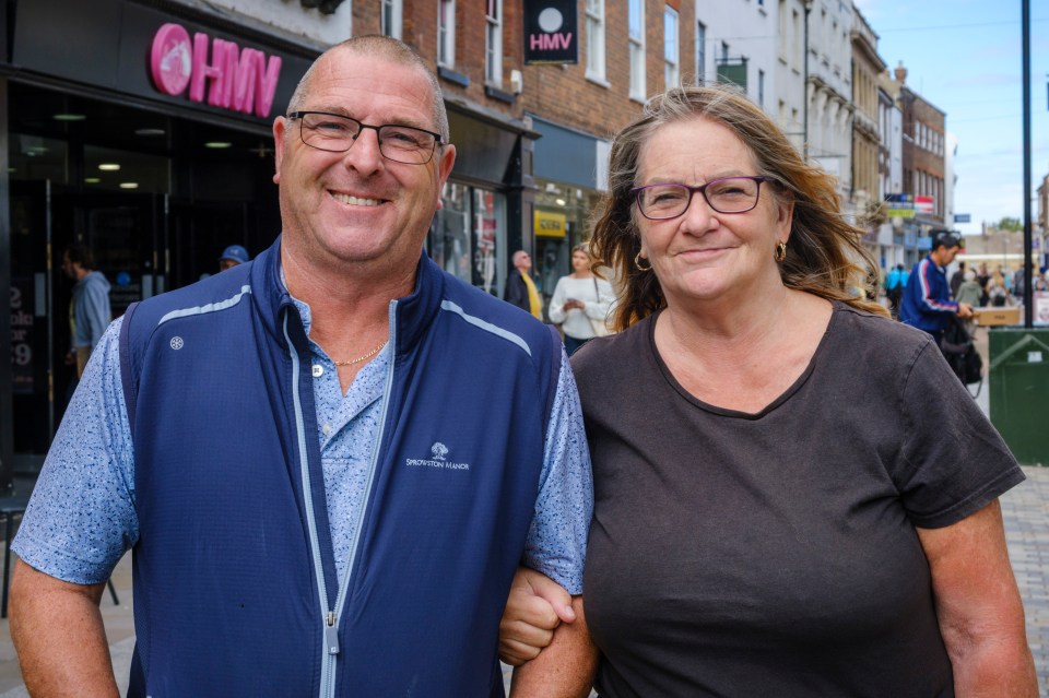 Portrait of a man and woman in Kings Lynn, UK.