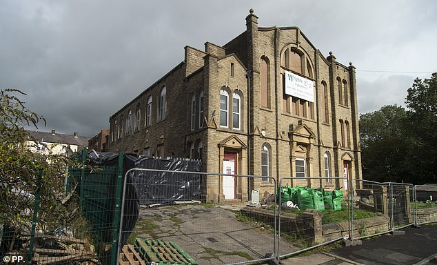 Police are investigating a suspected arson attack on a Victorian Methodist church (above) which had been the home - until 2021 - of Wright's Upholstery