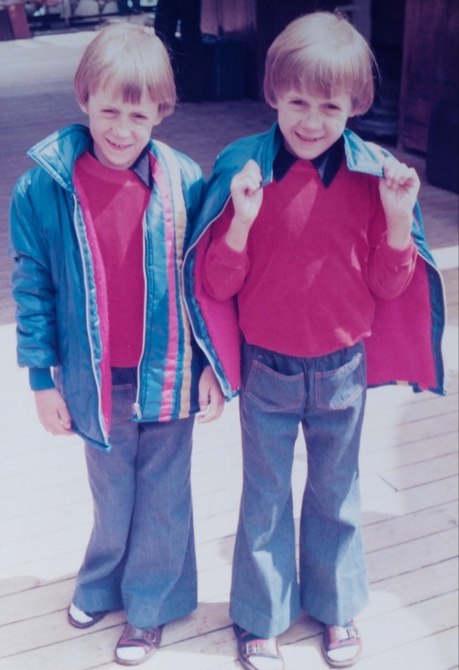 Photo of twin boys aged eight.