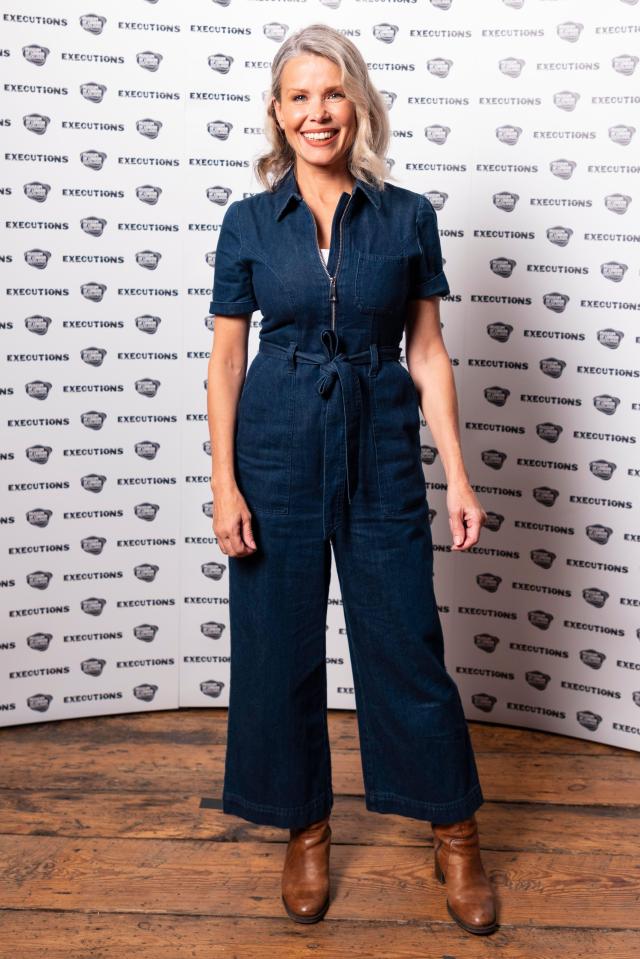 Melinda Messenger at the Executions exhibition.