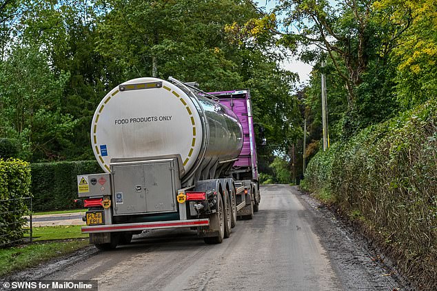 Locals say they are fed up with the huge water tankers going up and down the lanes every day which are ruining the roads and leaving potholes in their wake