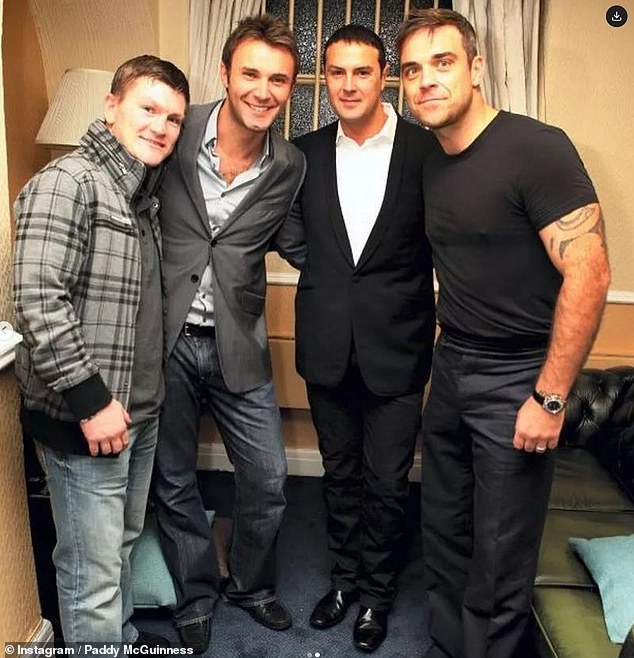 Paddy McGuinness shared a throwback image of himself alongside Ricky, Robbie Williams and Jonathan Wilkes, when all four of them played for England in Soccer Aid in 2010