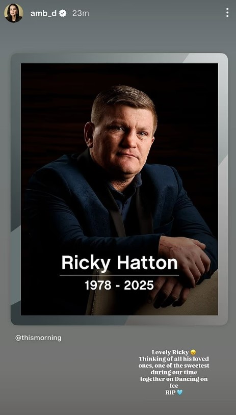 Photo of Ricky Hatton (1978-2025) with a tribute message.