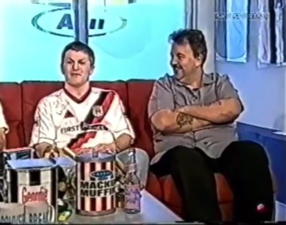 Ricky Hatton and another man on Soccer AM.