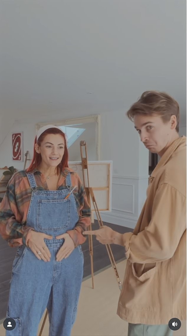 The professional dancer, 36, and the YouTuber, 33, took to Instagram on Sunday to announce the news they were becoming parents with an adorable video