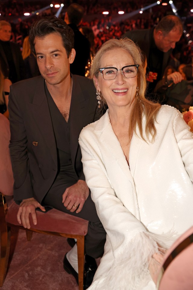 Mark Ronson and Meryl Streep at the Grammy Awards.