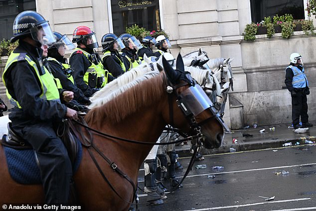 Home Secretary Shabana Mahmood condemned the violent scenes on Saturday and vowed that anyone 'taking part in criminal activity will face the full force of the law'.