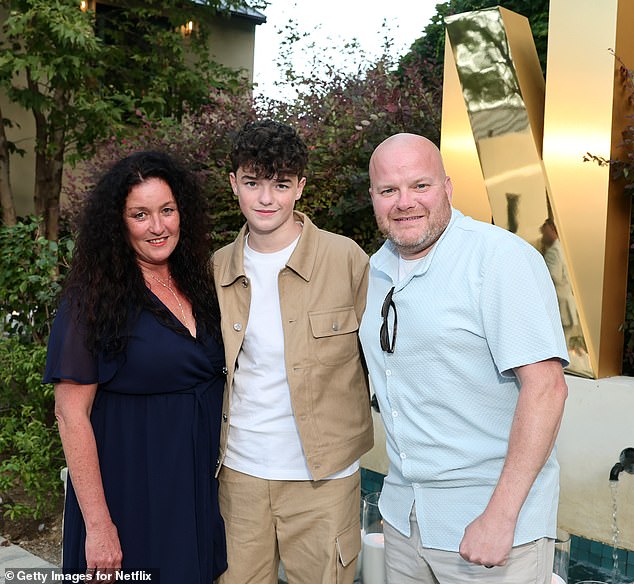 The 15-year-old Adolescence star has been given a week off by teachers at his Warrington secondary school so he can jet to Hollywood for the big night (Seen at Netflix's Emmys Toast in California on Friday)