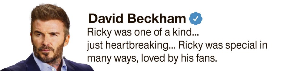 David Beckham's tribute to Ricky.