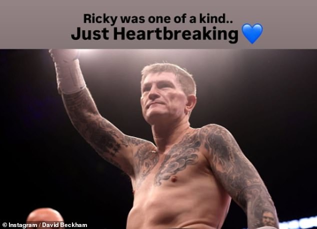 David Beckham was among the names who took to social media to share their own tributes to Ricky after his death