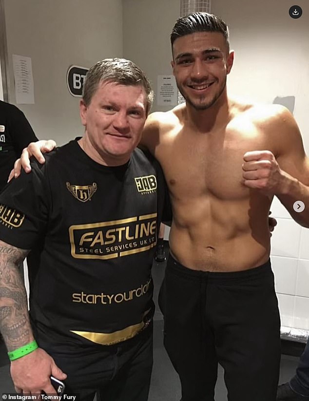 Love Island star and boxer Tommy Fury shares his own snaps with Ricky on Instagram