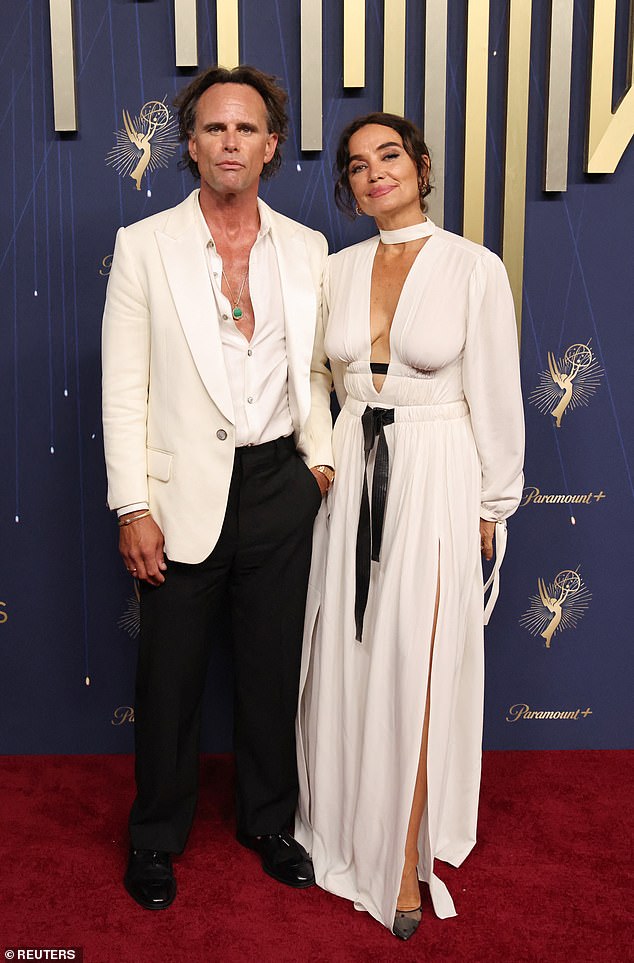 The White Lotus star Walton Goggins, 53, was joined by wife Nadia Conners on the red carpet