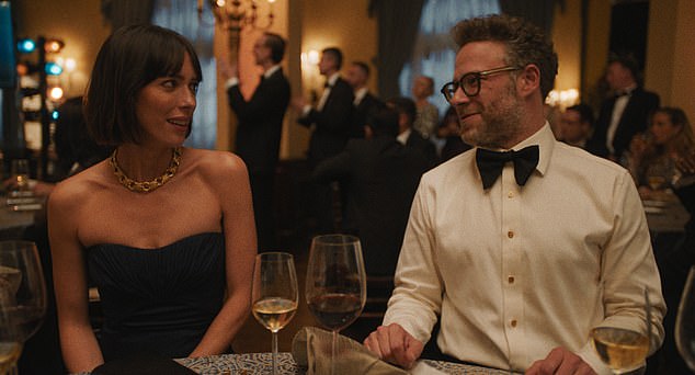 Seth Rogen, Catherine O'Hara, Ike Barinholtz, Chase Sui Wonders and Kathryn Hahn star in The Studio as Hollywood executives trying too revive a struggling studio, and the series features a bevy of A-list guest stars in cameo roles as themselves; Rebecca Hall is seen with Rogen on The Studio