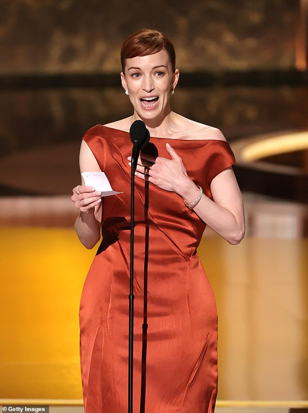 Britt Lower was one of the biggest winners of the night for Severance as the talented star earned Best Actress in a Drama Series