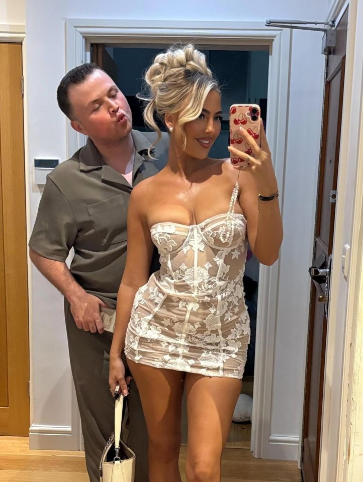 Selfie of a couple at a birthday celebration.