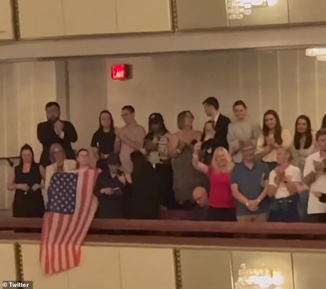 Attendees packed the Concert Hall at the Kennedy Center in Washington, DC Sunday September 14th, 2025, to pay tribute to Charlie Kirk, Founder of Turning Point USA who was assassinated on Wednesday. Remarks from several speakers, including HHS Secretary Robert F. Kennedy Jr. and White House Press Secretary Karoline Leavitt ,drew lively responses from the crowd.