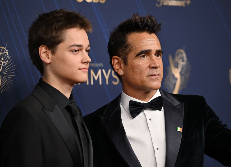 Henry and Colin Farrell at the Emmy Awards.