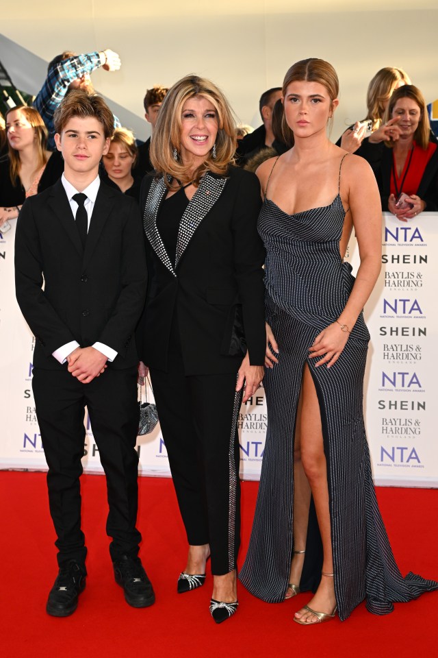 Kate Garraway with her children at the National Television Awards.