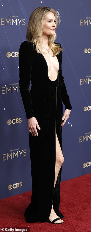 She showed off the gown from multiple angles