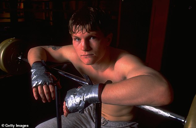 Welterweight boxer Ricky Hatton of Great Britain at the Mottram and Hattersley Amateur Boxing Club in Manchester in 1999