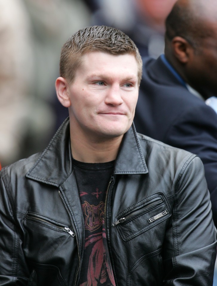Photo of Ricky Hatton, boxer and Manchester City fan.