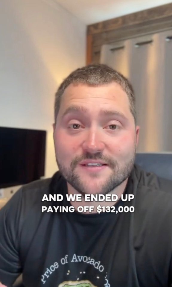 Man speaking about paying off $132,000 in debt.