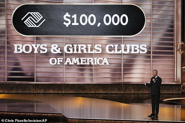 For every second that the award winners went over their allotted 45-second speaking time, he'd knock off $1,000