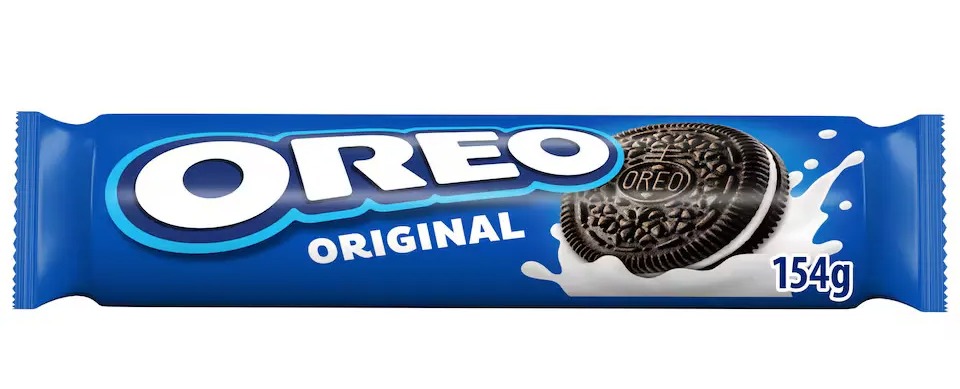 154g package of Oreo Original cookies.